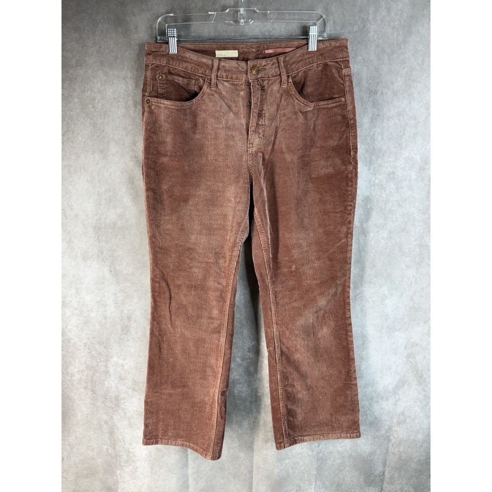 Pilcro High-Rise Cropped Wide-Leg Corduroy Pants In Brown Size 31